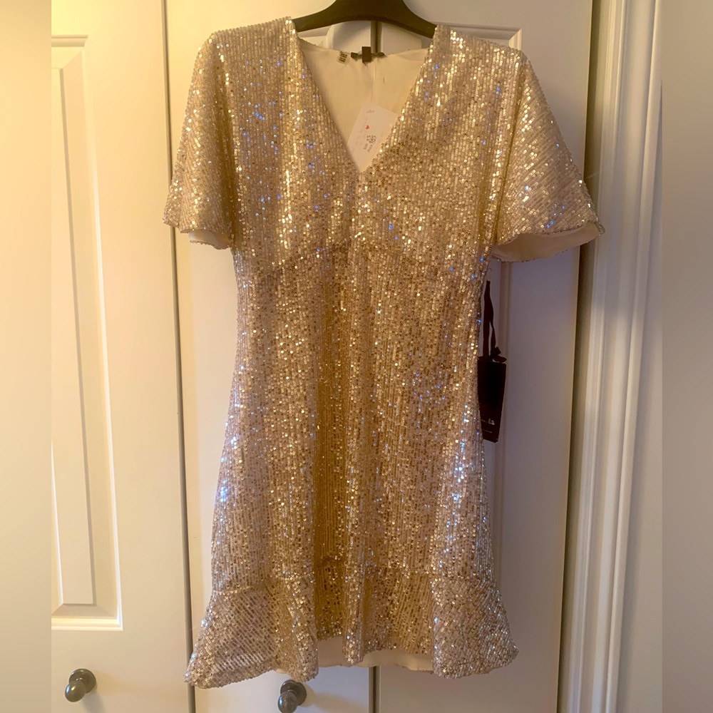 Brand new with tags! Gold sequin dress